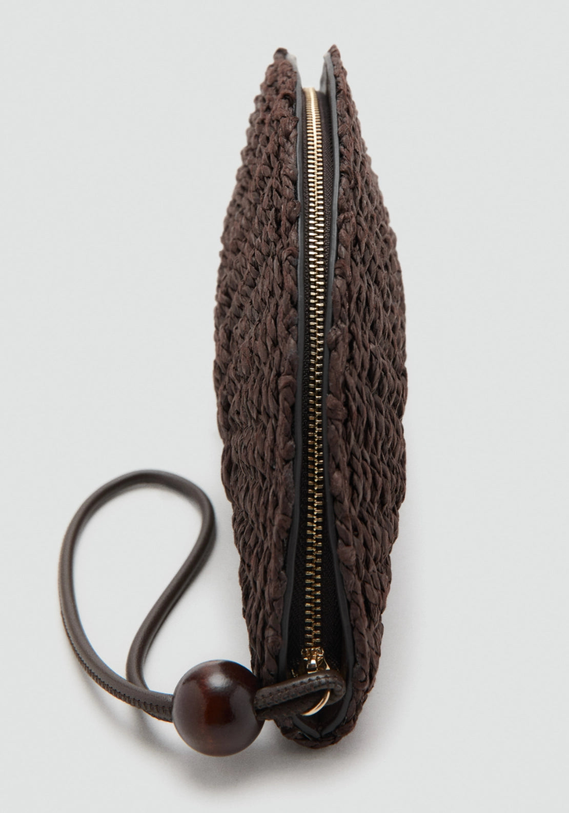 Natural Fiber Pouch Bag - Brown
