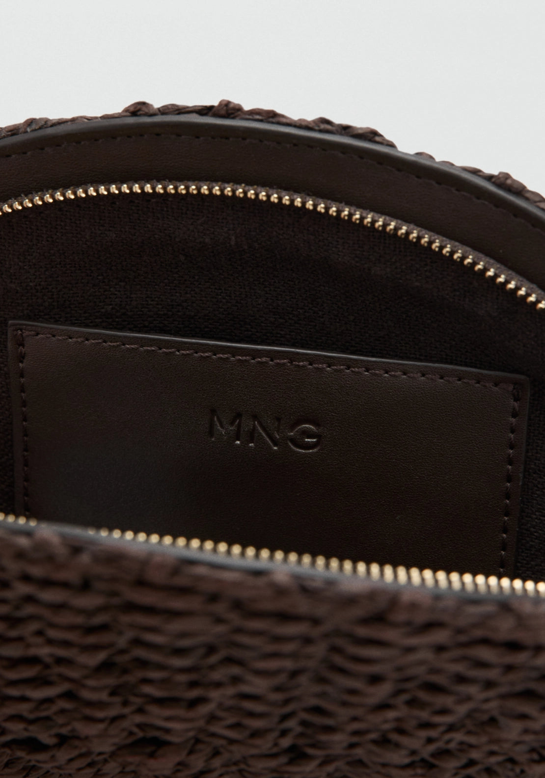 Natural Fiber Pouch Bag - Brown