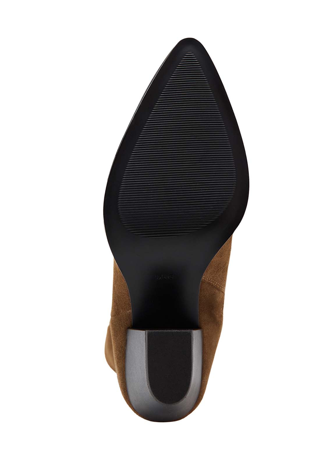 Suede Western Boots - Brown