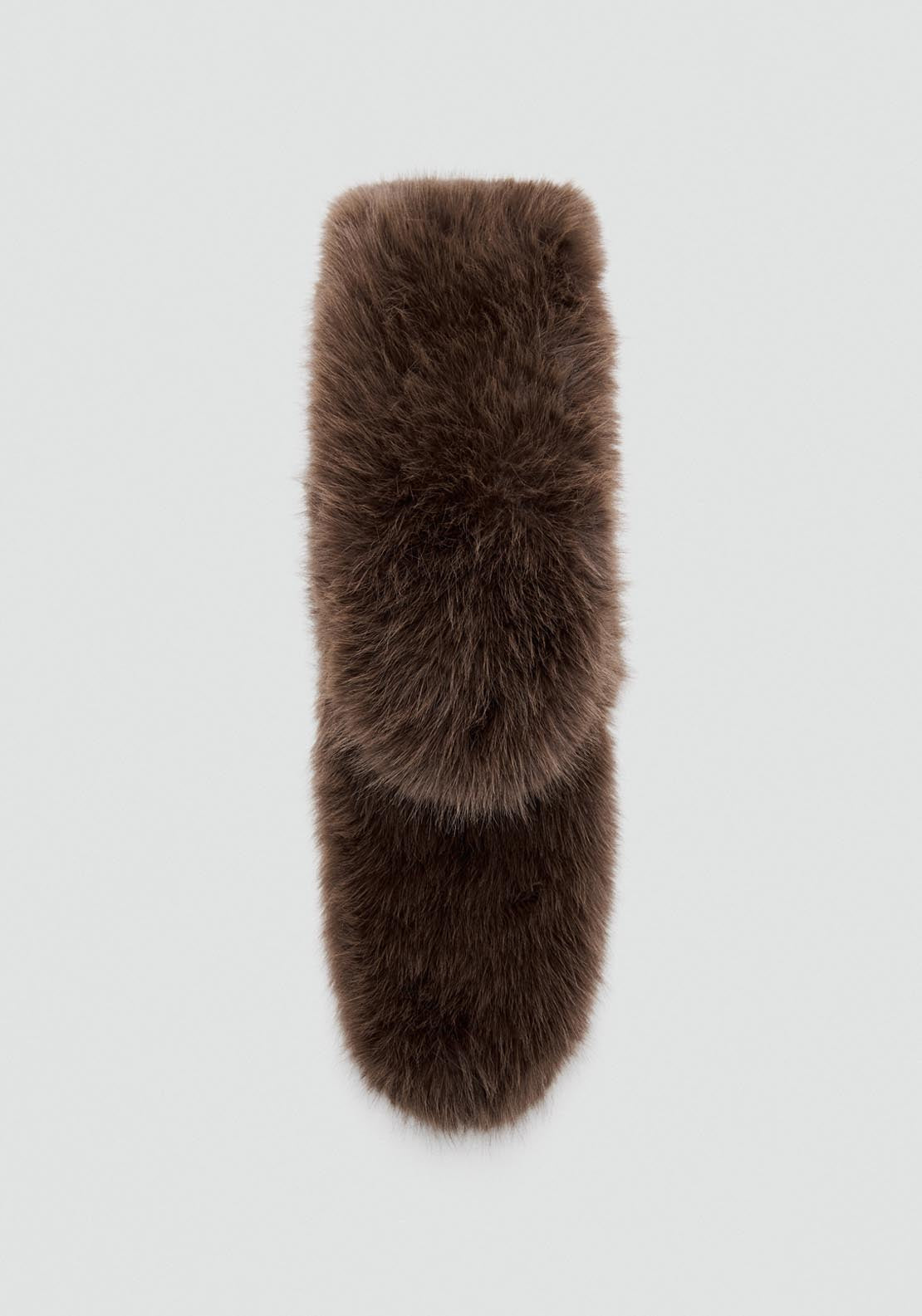 Faux Fur Scarf - Brown