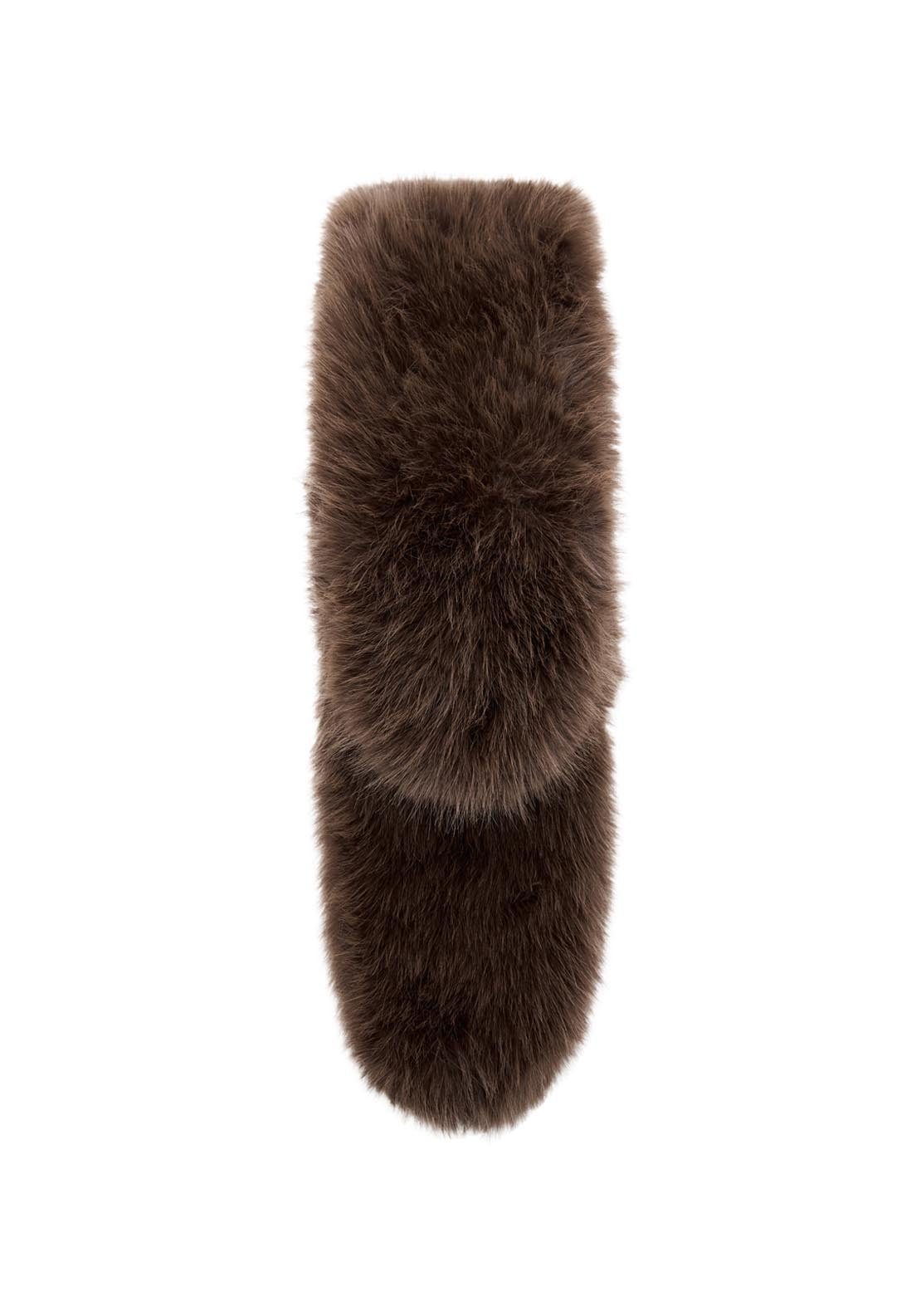 Faux Fur Scarf - Brown