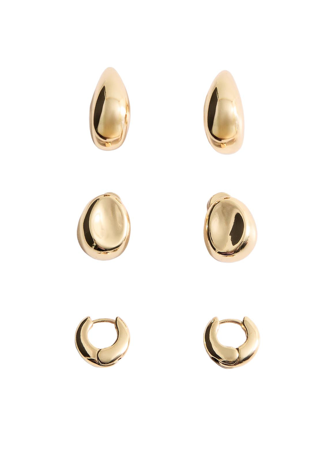 Mango Combined Small Earring Set - Gold 3 Shaws Department Stores