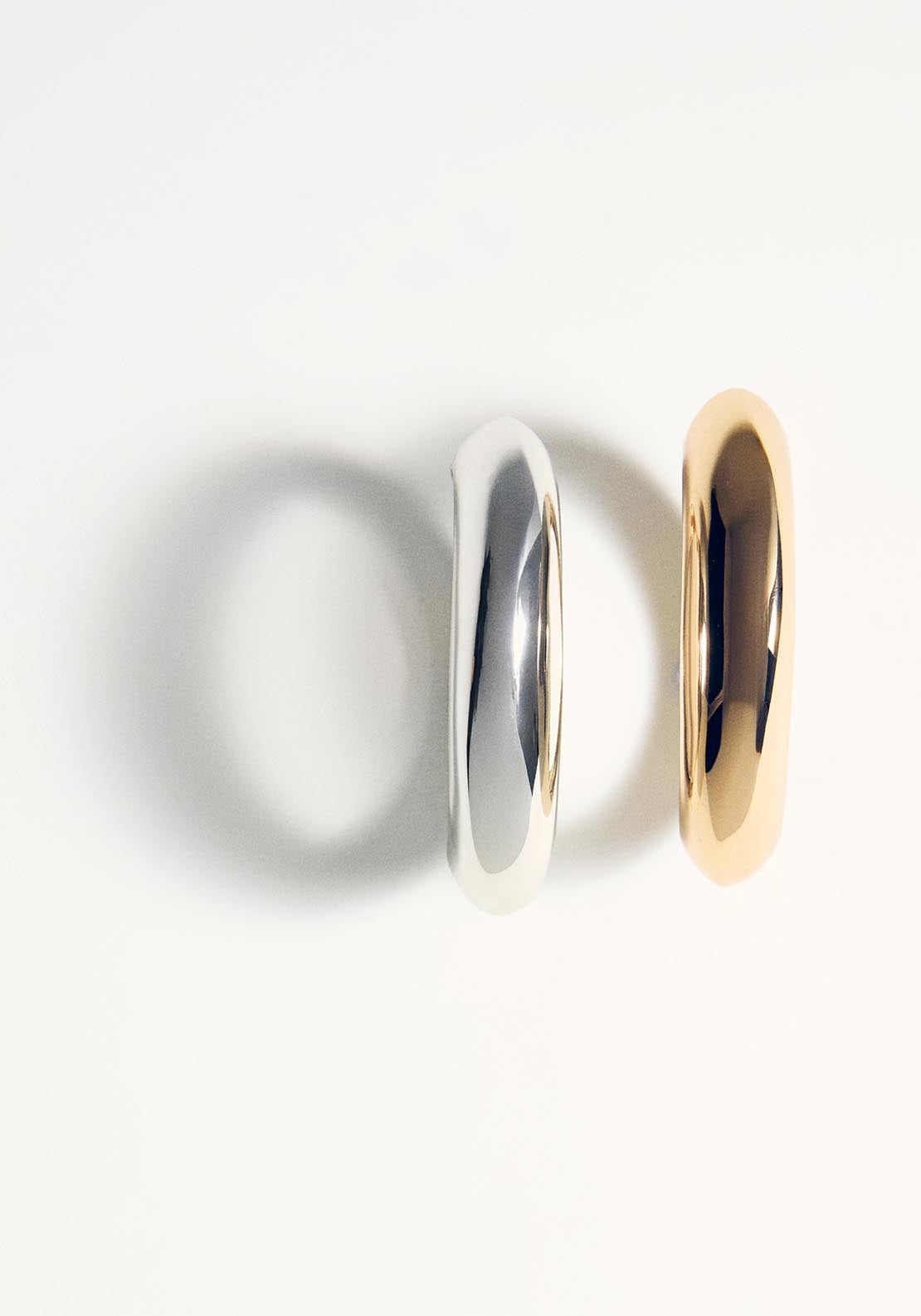 Rigid Bracelets Set Of 2 - Gold
