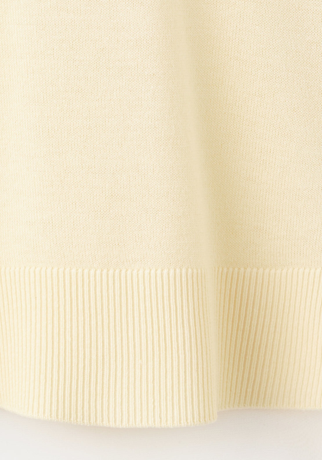 V-Neck Sweater With Contrast Trim - Light Yellow