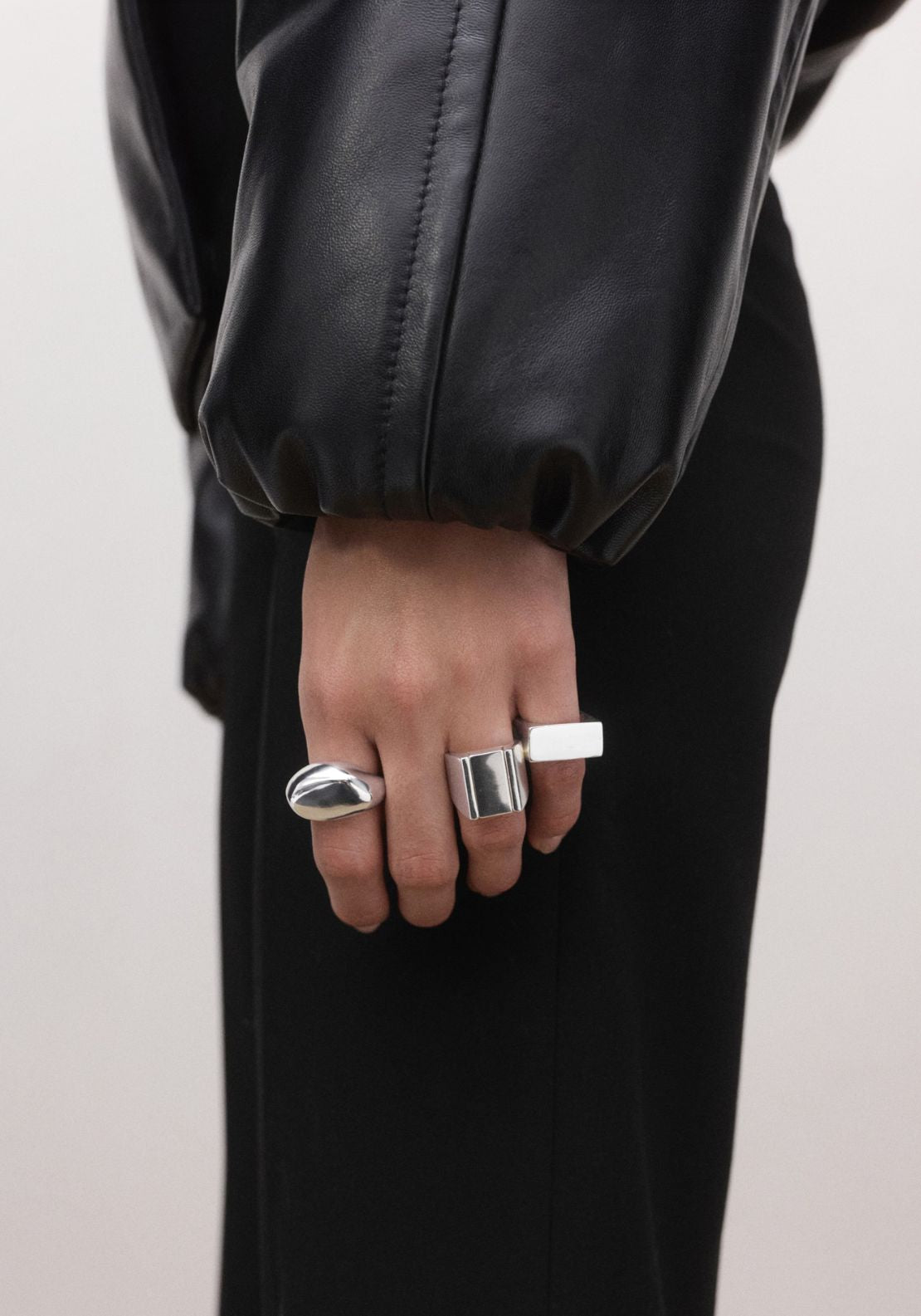 Mango Combined Ring 3 Set - Silver 4 Shaws Department Stores