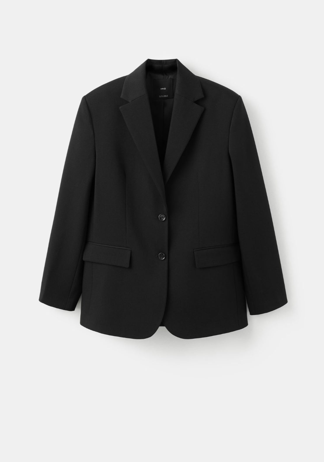 Straight Jacket With Flap Pockets - Black
