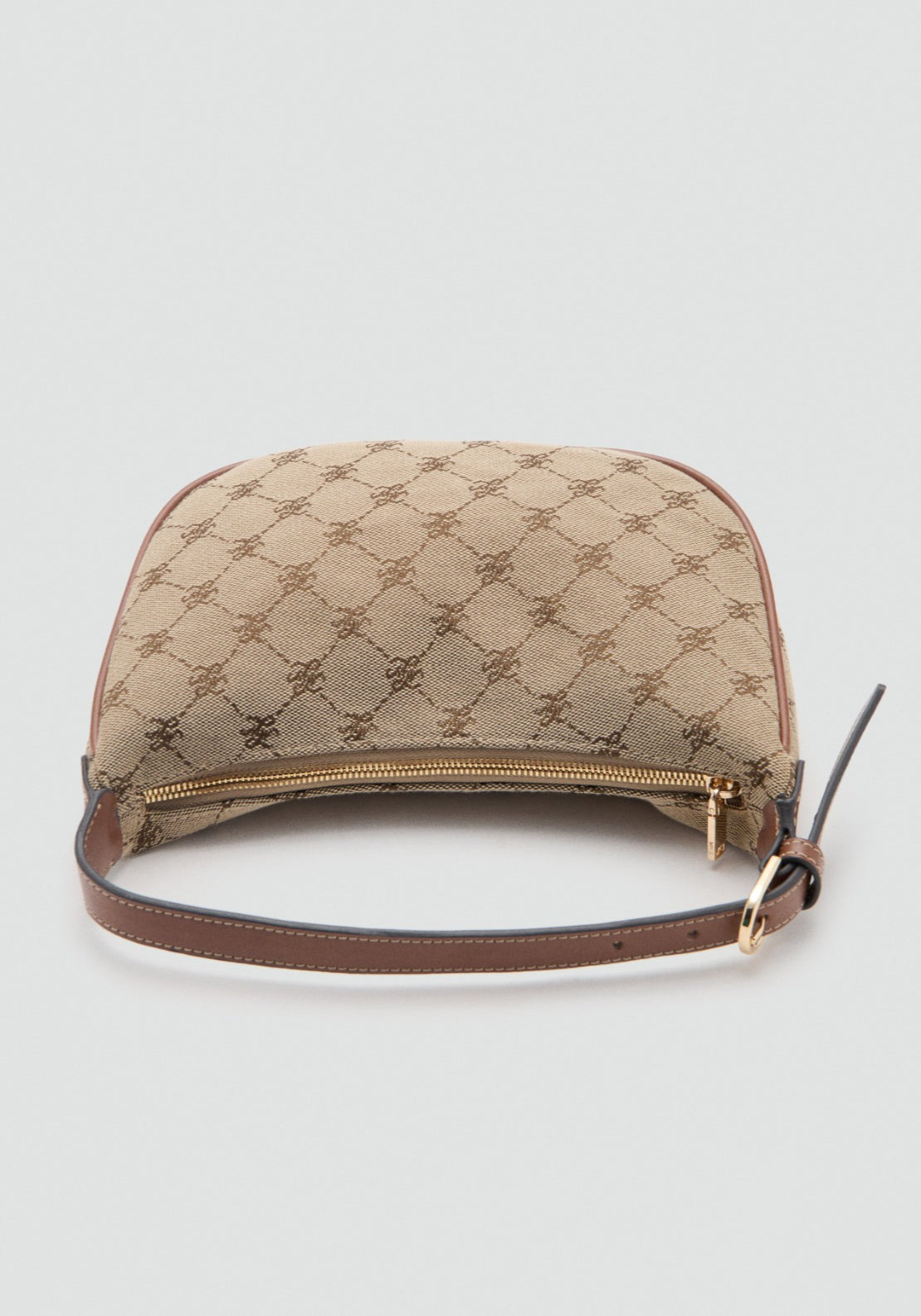Small Shoulder Bag With Logo Print - Brown