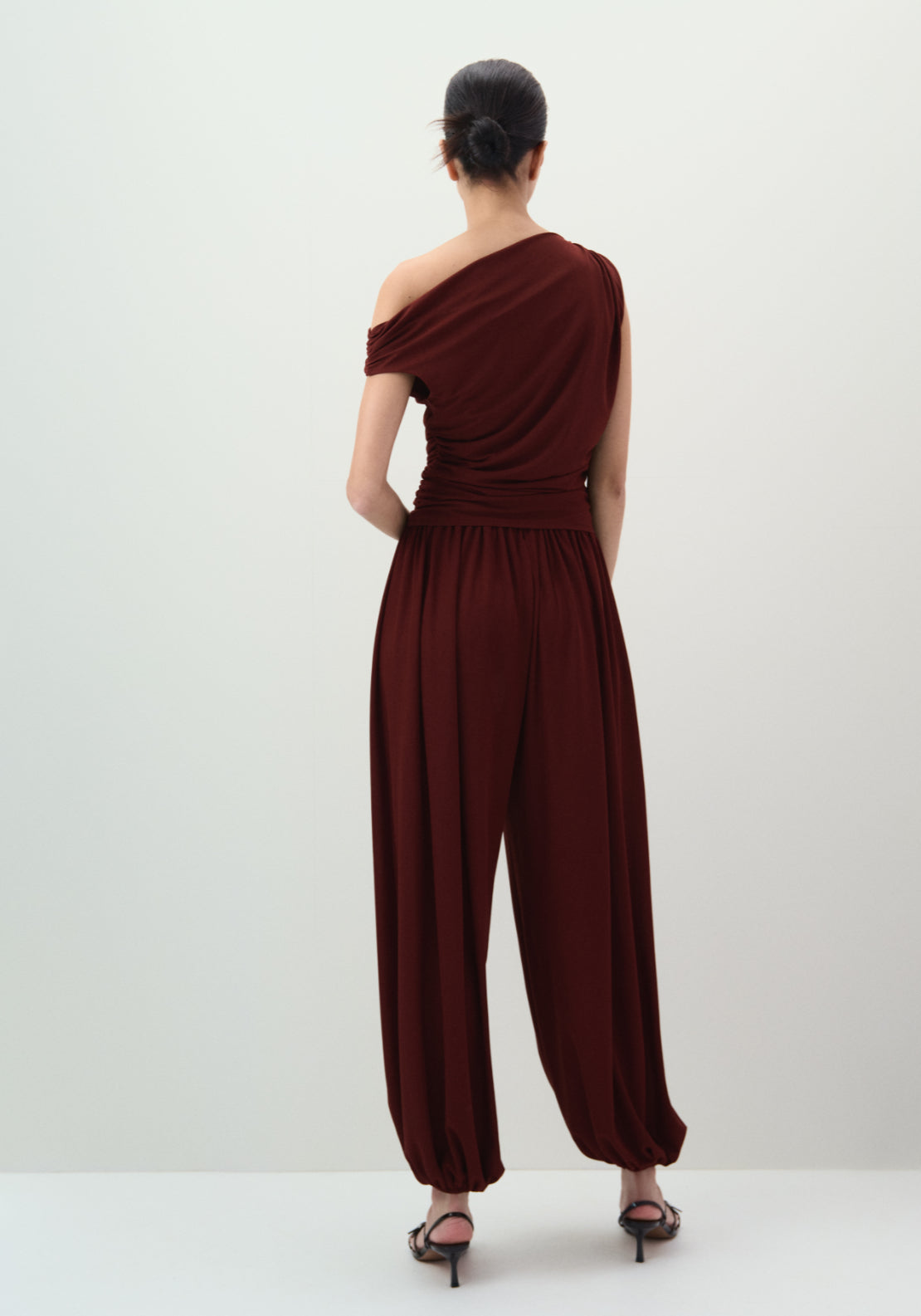Mid Rise Balloon Trousers - Orange