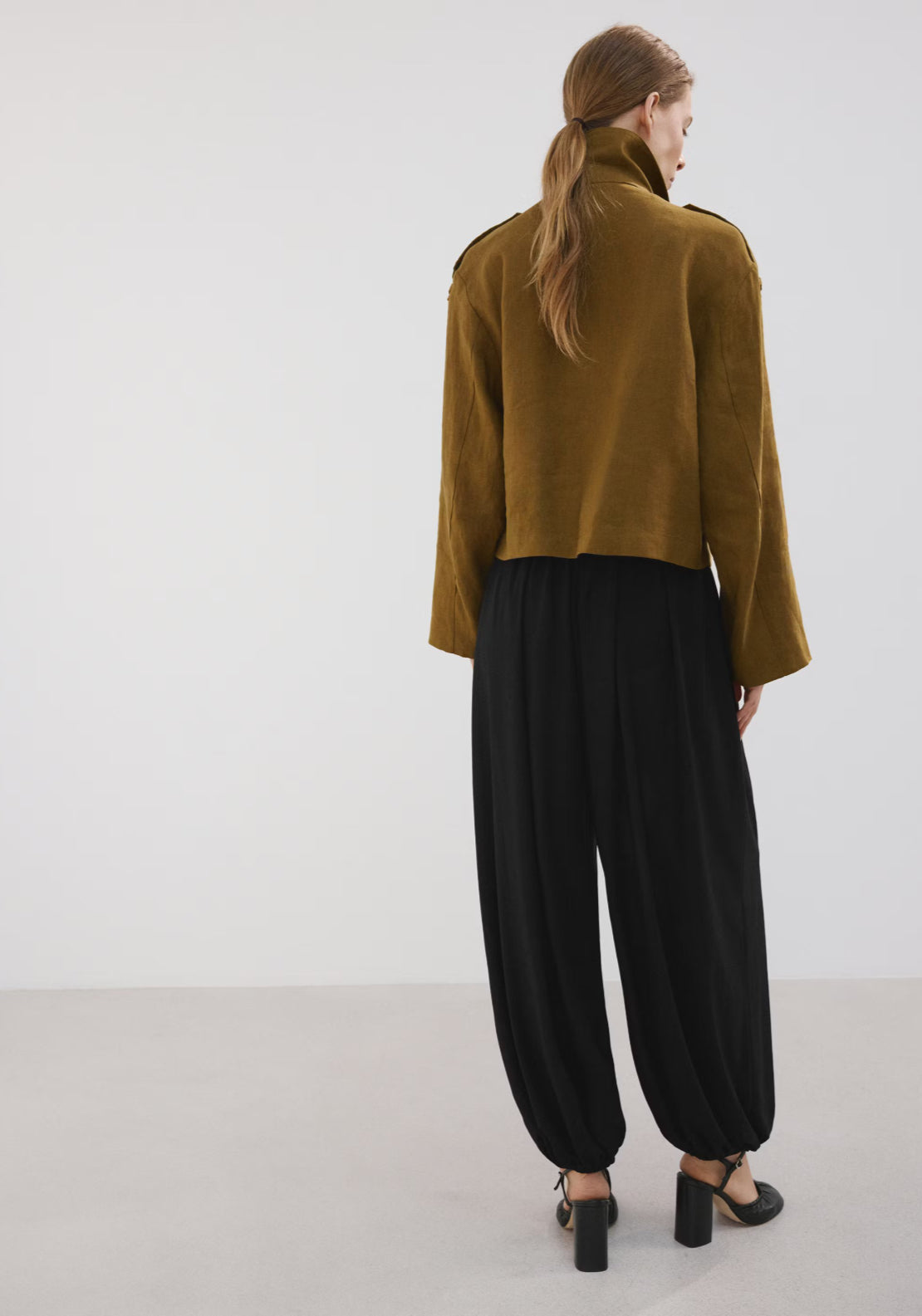 Mango Mid Rise Harem Pants - Black 2 Shaws Department Stores