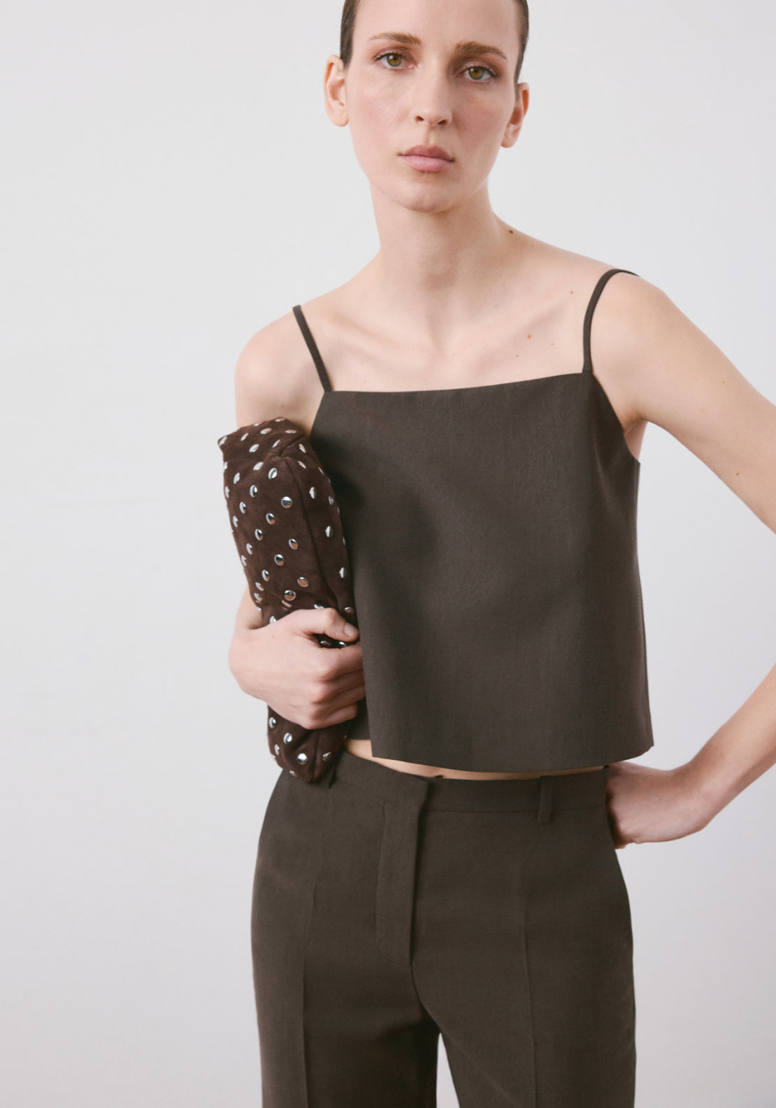 Lyocell Suit Waistcoat - Brown