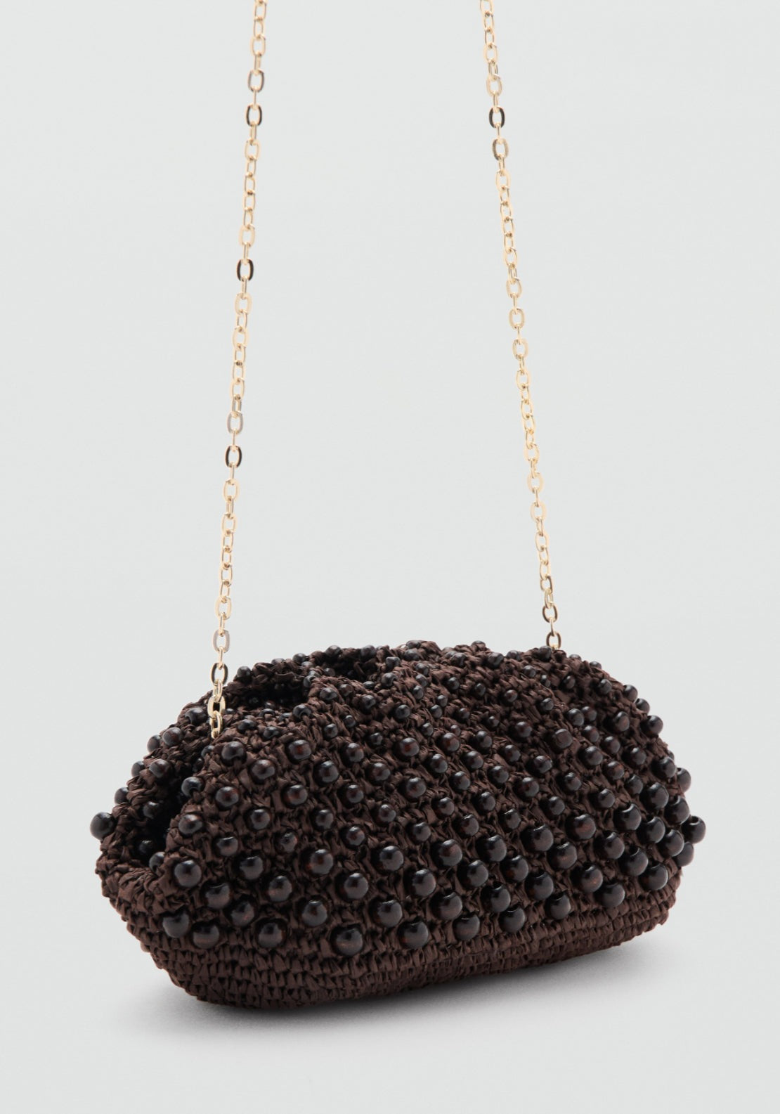 Natural Fibre Clutch Bag - Brown