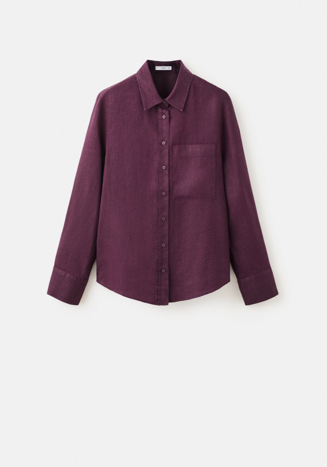 Pocket Linen Shirt - Burgundy