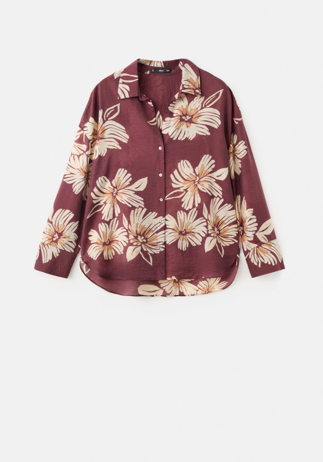 Printed Lyocell Shirt - Burgundy