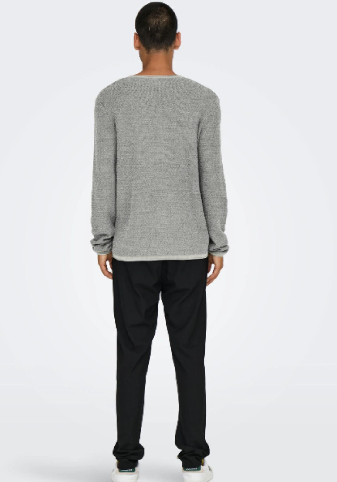Only &amp; Sons Onseric Crew Neck Knit - Grey 2 Shaws Department Stores