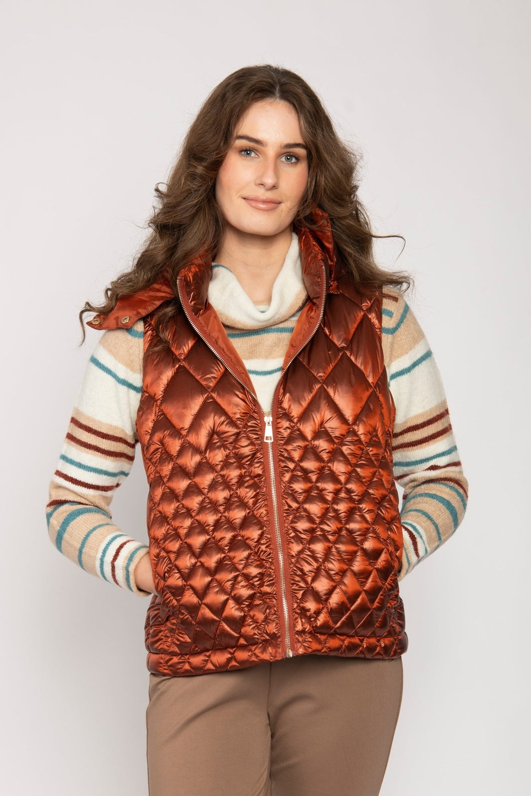 Tea Lane Shot Copper Gilet - Copper 2 Shaws Department Stores