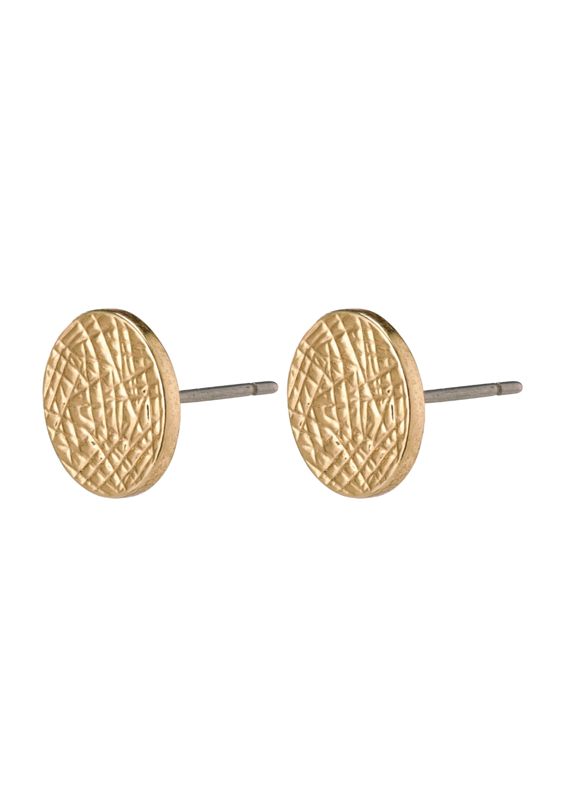 Wynonna Gold Plated Rustic Earrings - Gold