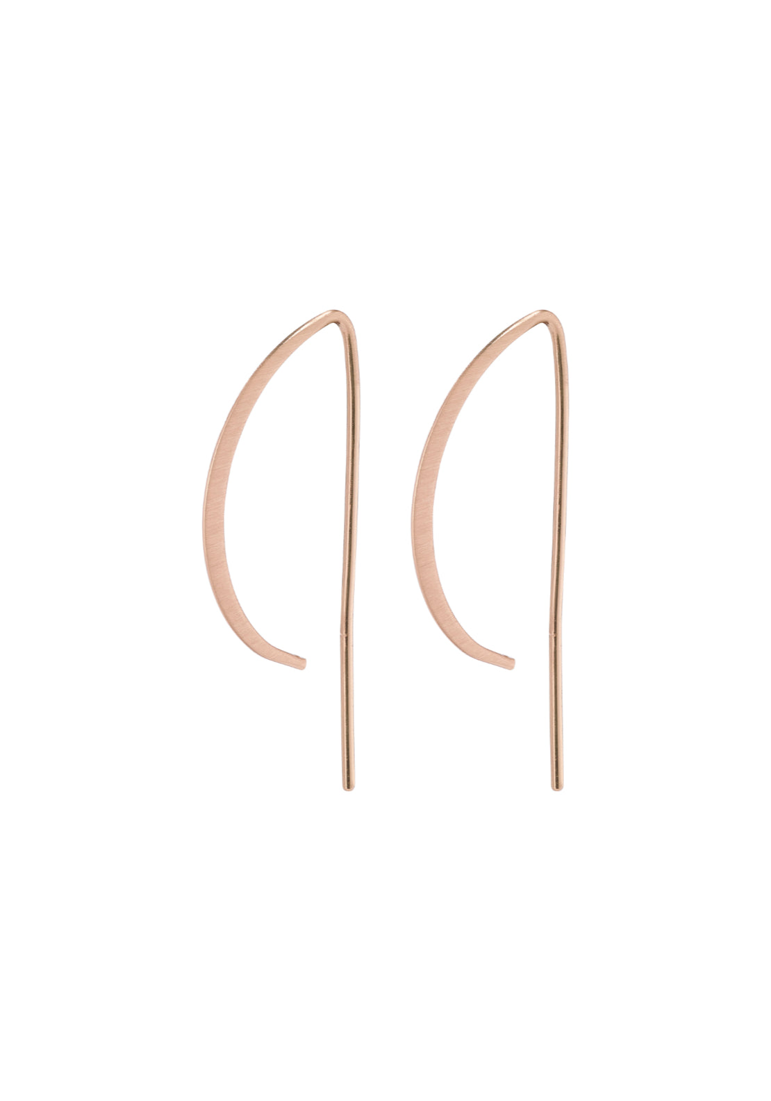 Peony Rose Gold Plated Earrings - Rose Gold Plated