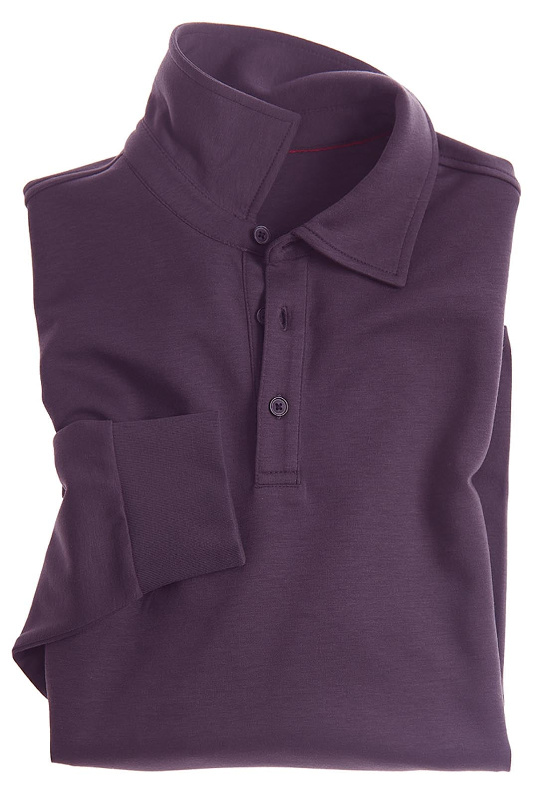 Vedoneire Long Sleeve 3 Button Shirt - Acai 1 Shaws Department Stores