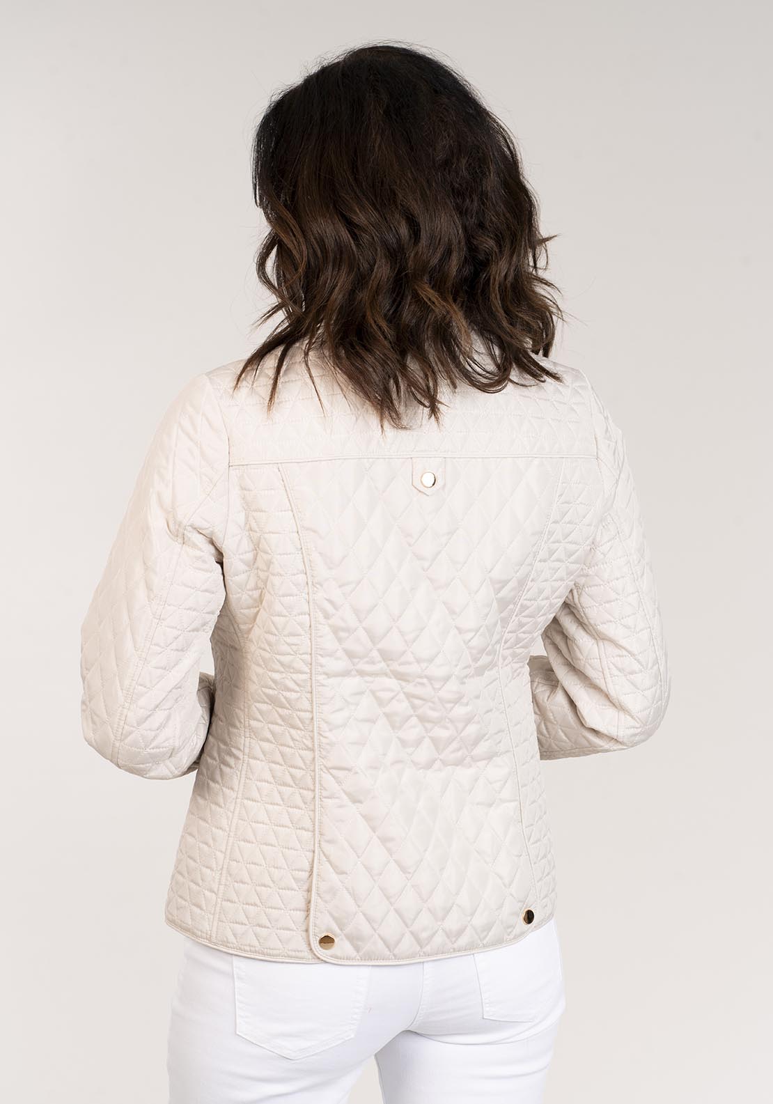 Tea Lane Plain Short Jacket - Cream 3 Shaws Department Stores