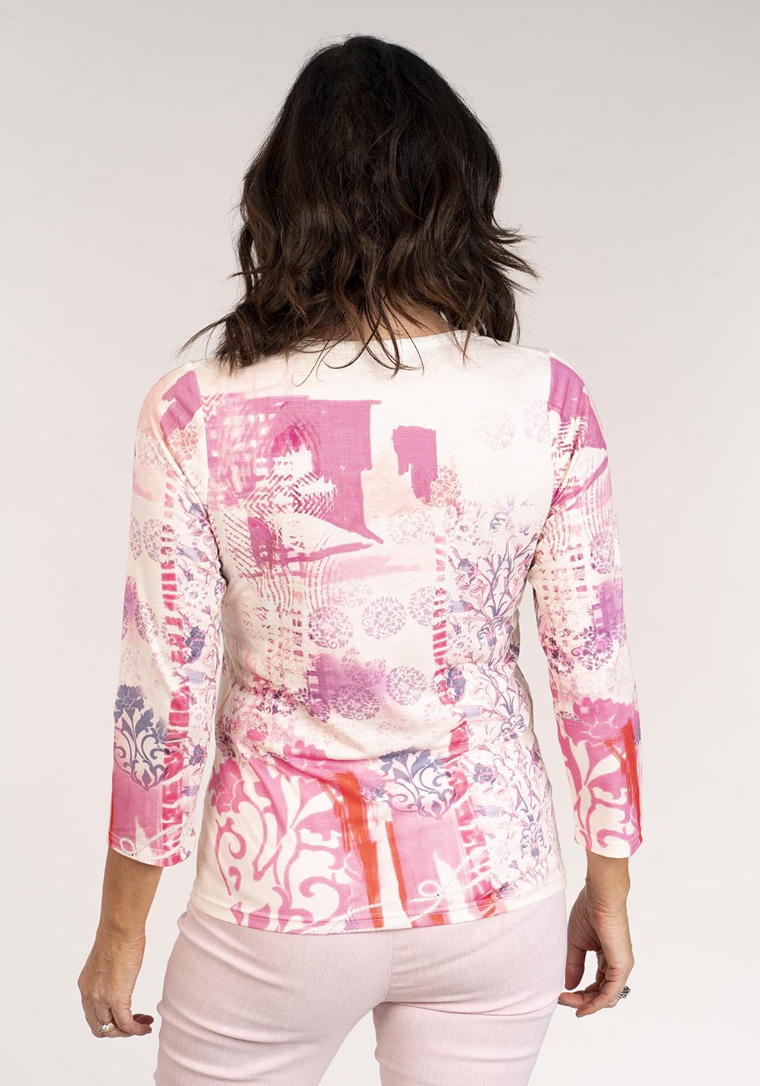 Tea Lane Top W Abstract Print - Lilac 3 Shaws Department Stores