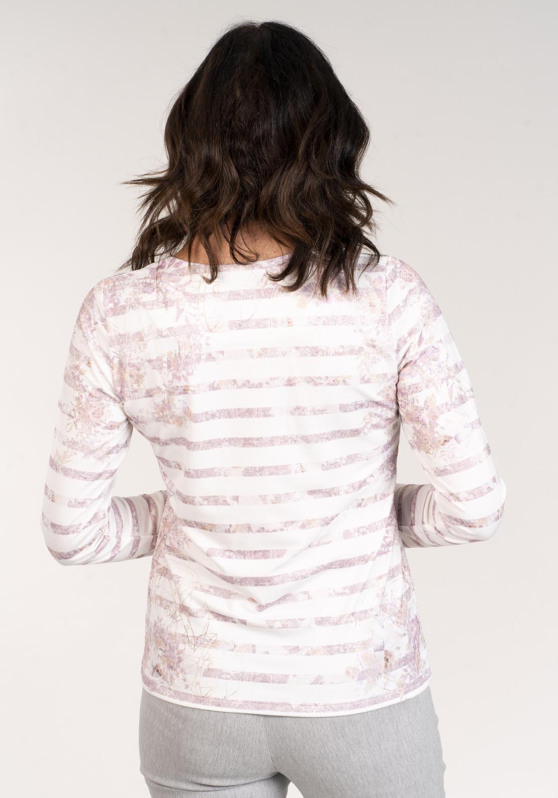 Tea Lane Long Sleeve Top Placement Print - Lilac 5 Shaws Department Stores