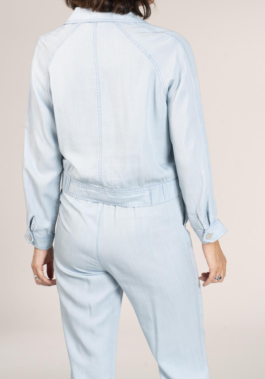 Naoise Lyocell Slub Trousers - Blue 5 Shaws Department Stores