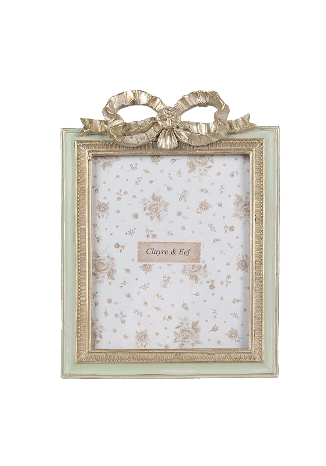 Rectangular Shape Photo Frame With Bow - Natural
