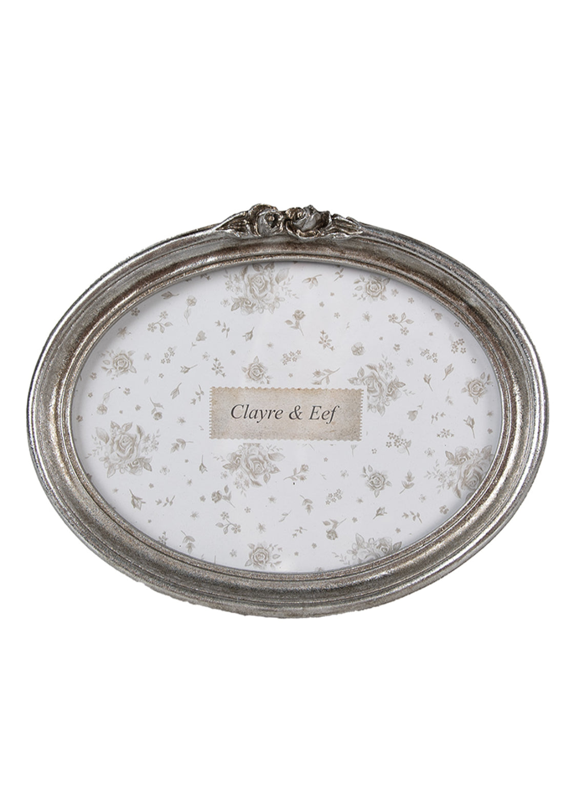 Oval Shape Photo Frame Small - Silver