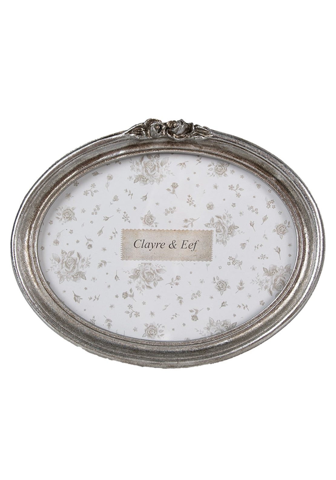 Oval Shape Photo Frame - Silver