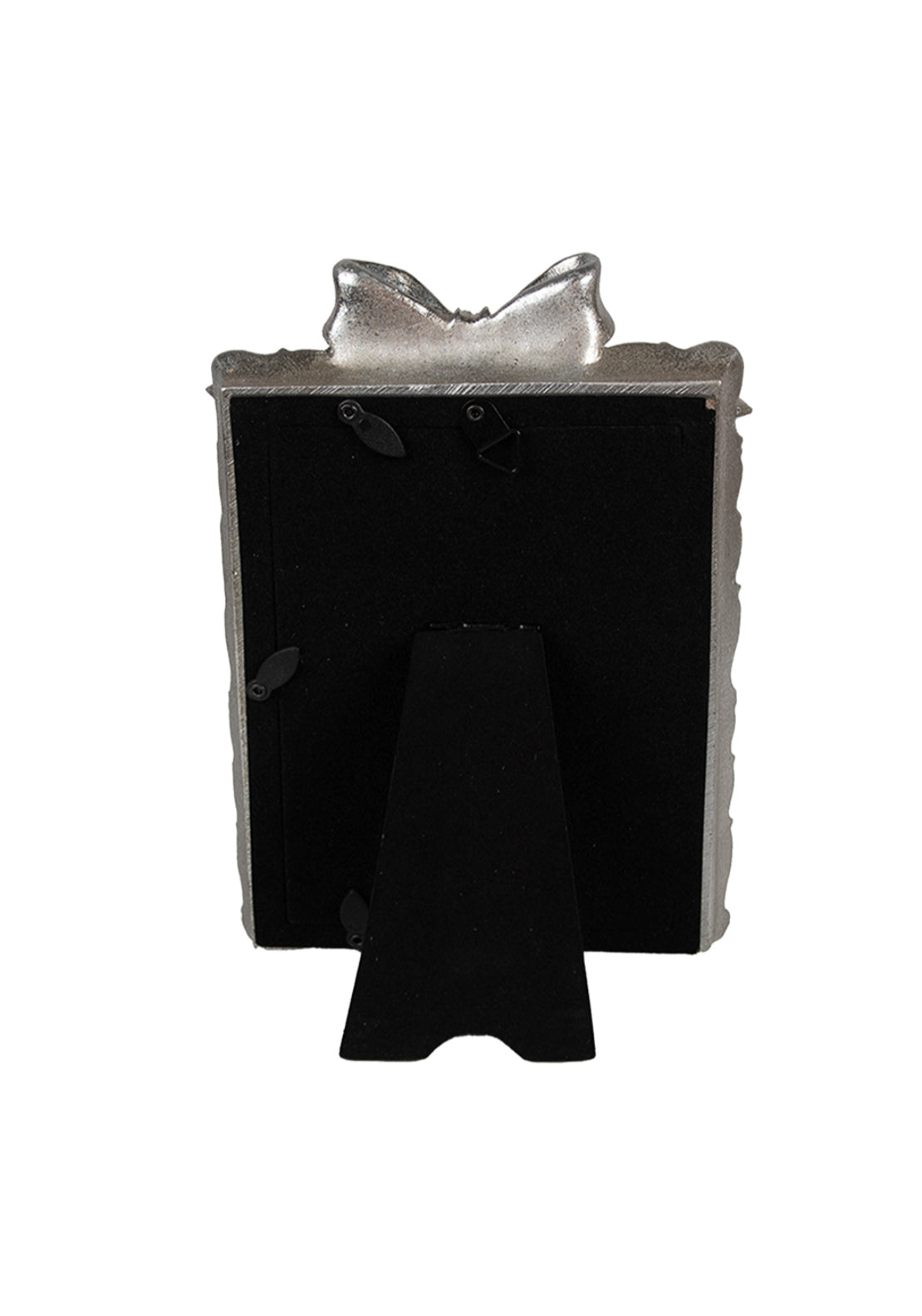 Rectangular Shape Photo Frame With Bow - Silver