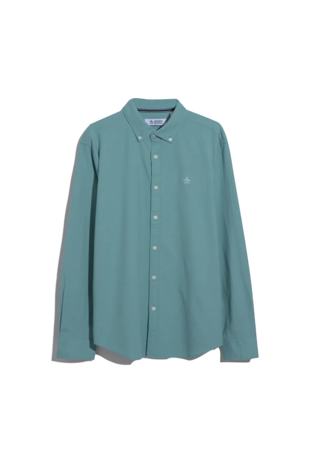Penguin Long Sleeve Oxford Shirt - 428 Aquarelle 5 Shaws Department Stores
