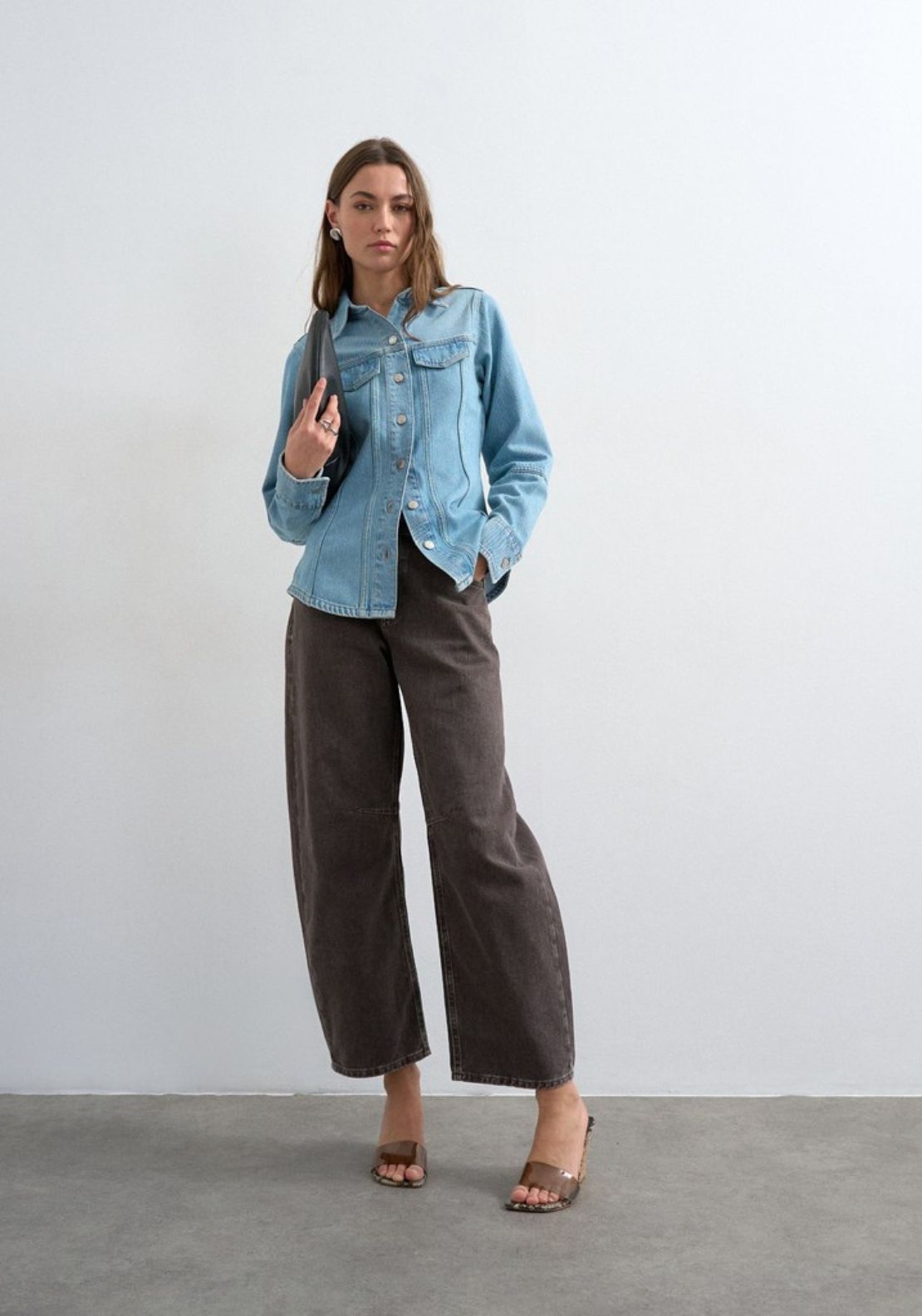 Eddy Long Sleeve Denim Shirt - Blue Denim