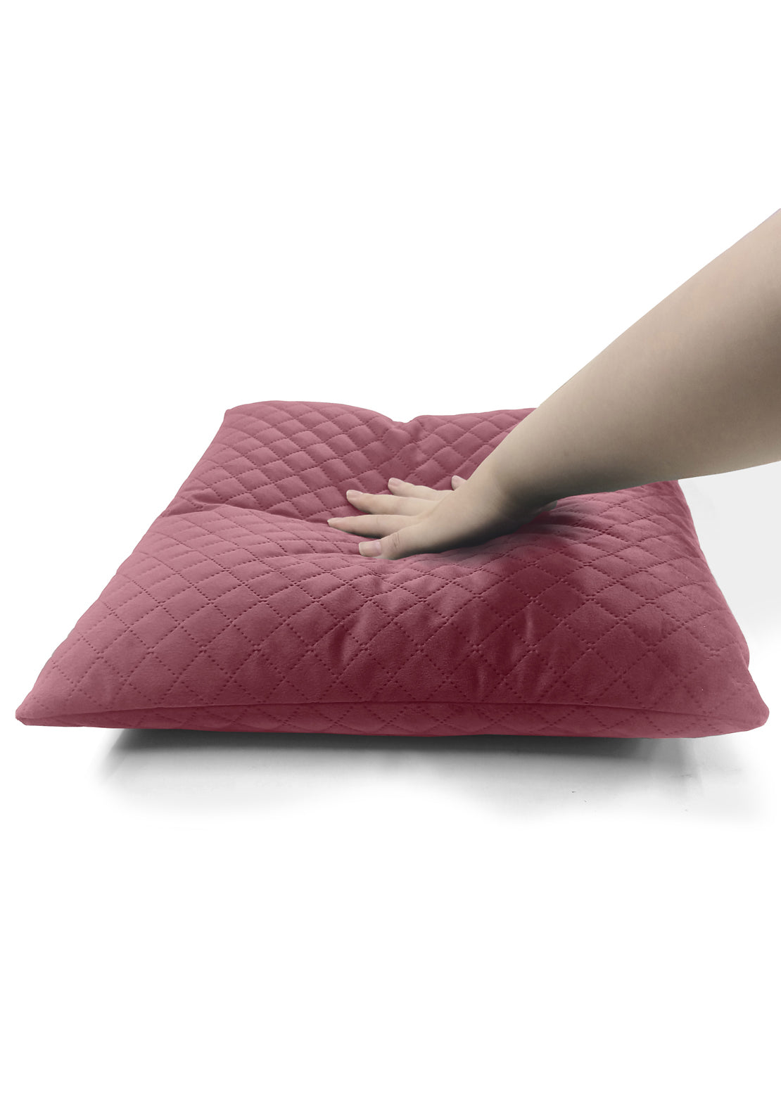 The Home Collection Pinsonic Velvet Cushion - Wine 3 Shaws Department Stores