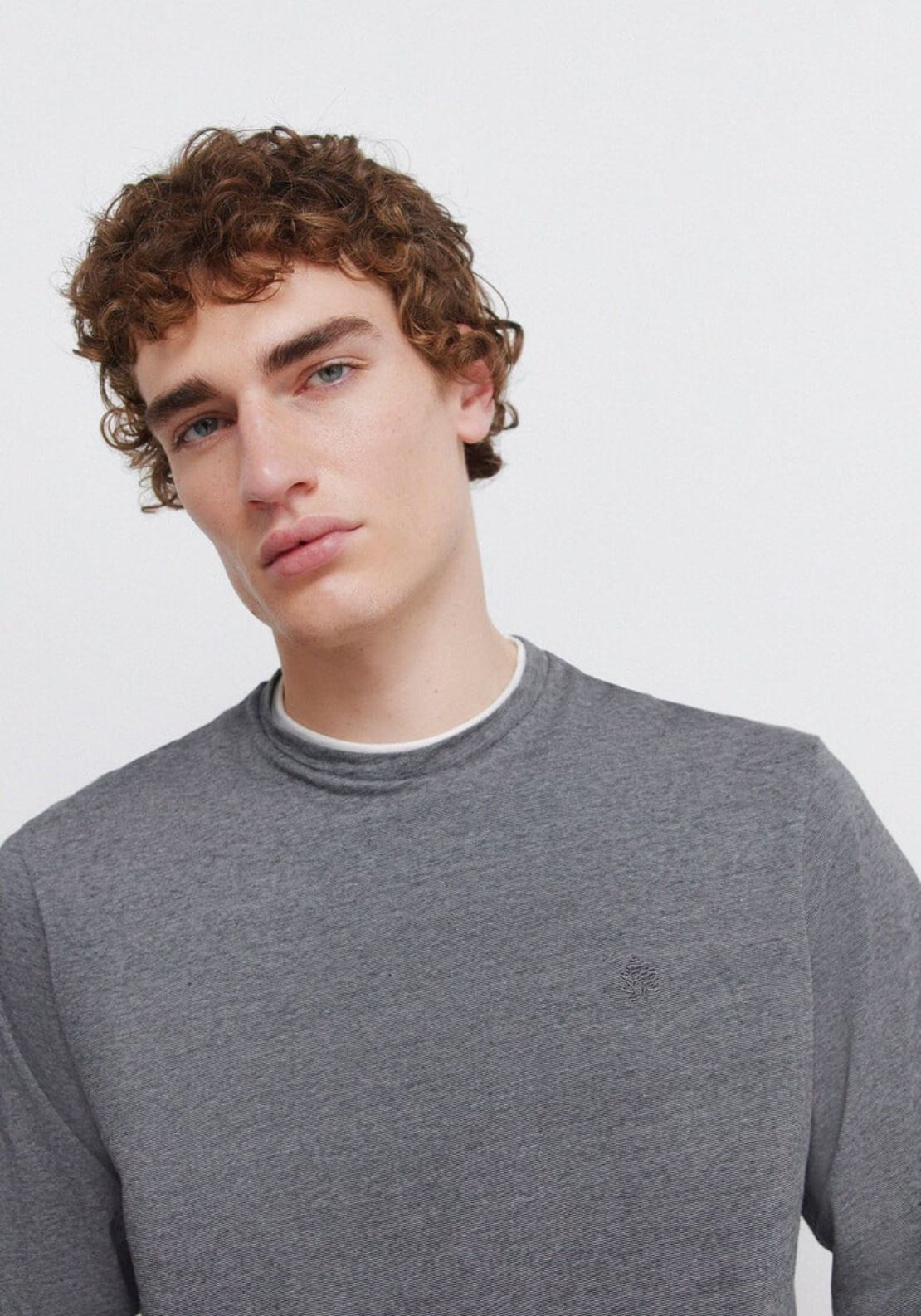 Springfield Long Sleeve T-Shirt With Micro Stripe - Black 3 Shaws Department Stores