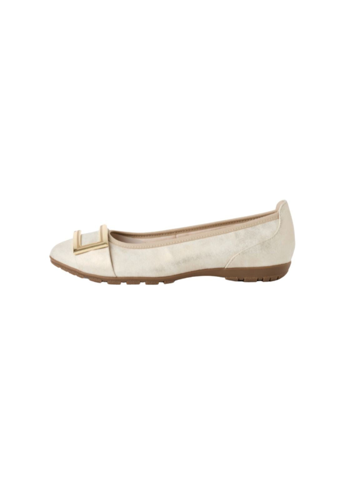 Marco Tozzi Meredith Buckle Pump - Dune Metallic 1 Shaws Department Stores