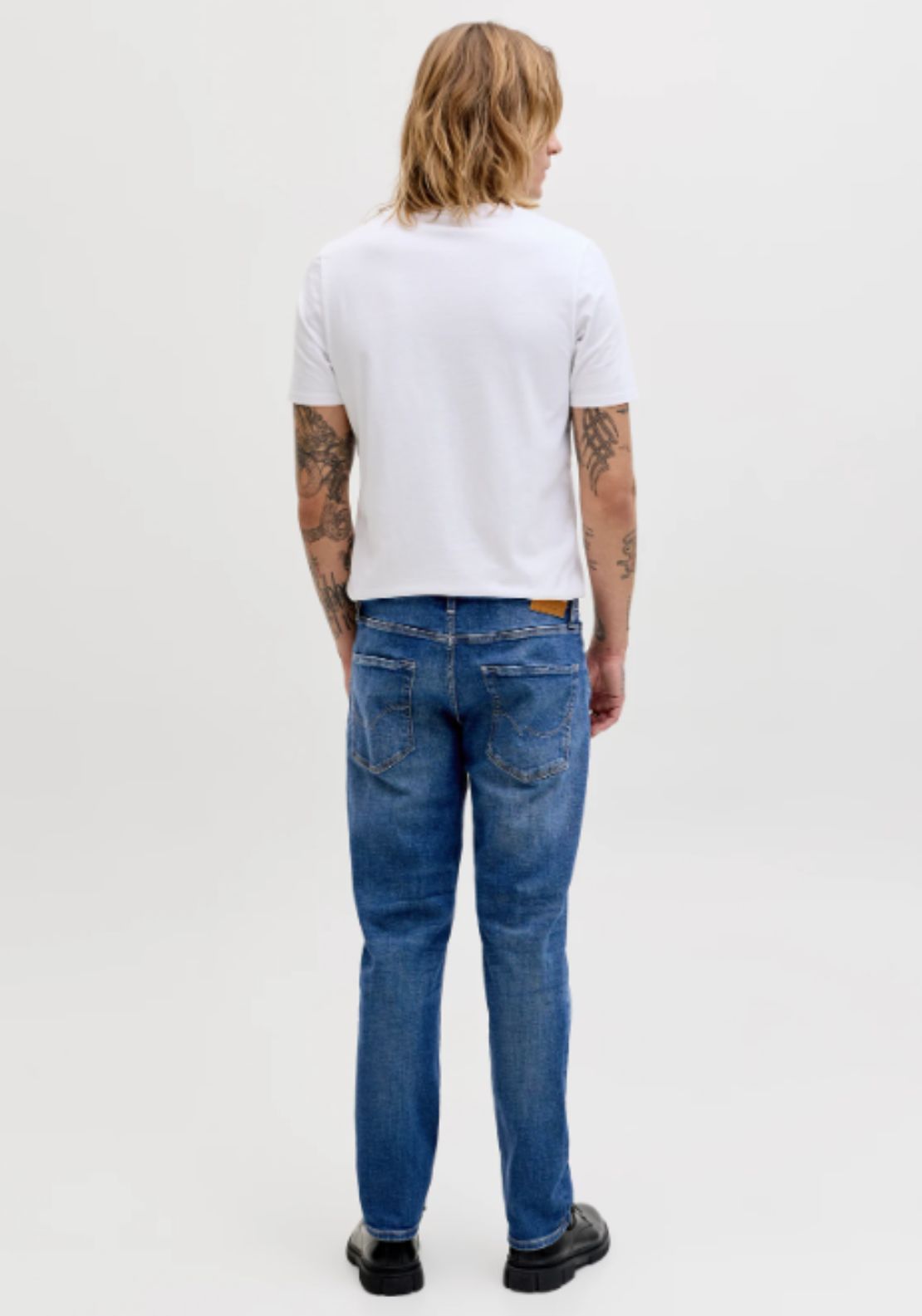 Jack &amp; Jones JJiclark JJorginal JOS 478 Noos Regular Fit Jeans - Blue 2 Shaws Department Stores