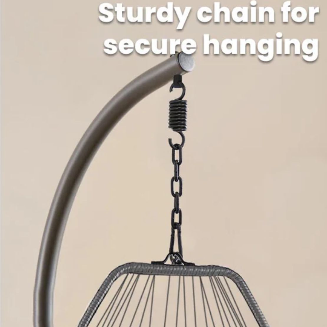The Home Collection Single Seat Swinging Egg Chair Charcoal - Grey 4 Shaws Department Stores