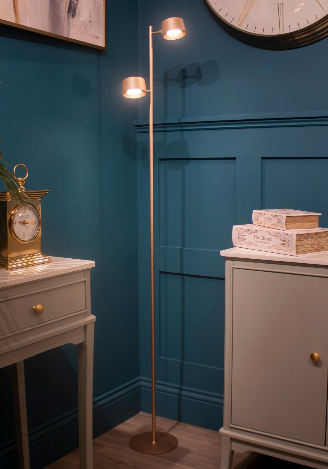 The Home Collection Cosmo USB Rechargeable Floor Lamp - Cream 2 Shaws Department Stores