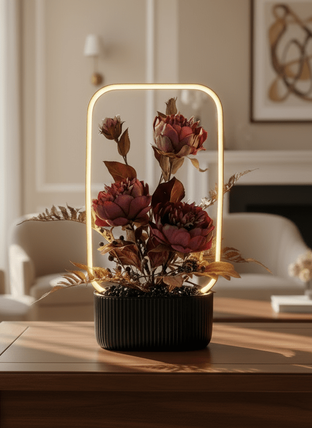 The Home Collection LED Floral Lamp - Purple 1 Shaws Department Stores