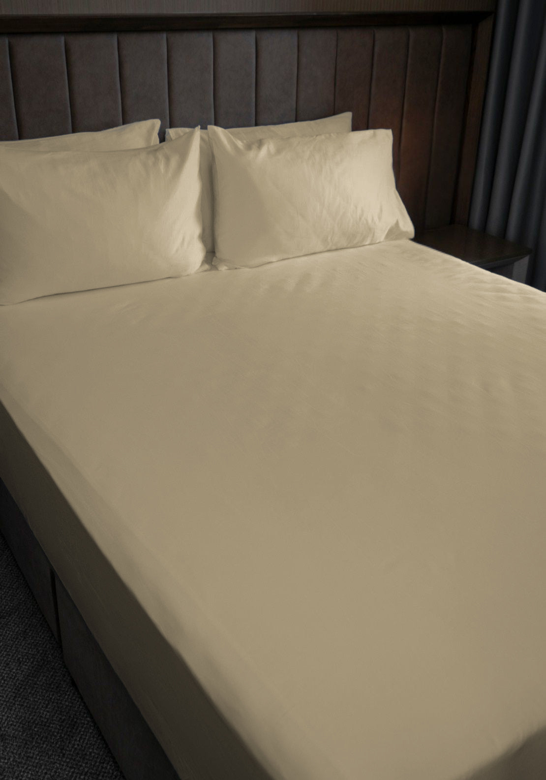 The Home Collection 300 TC Deep Fitted Sheet 35cm - Beige 4 Shaws Department Stores