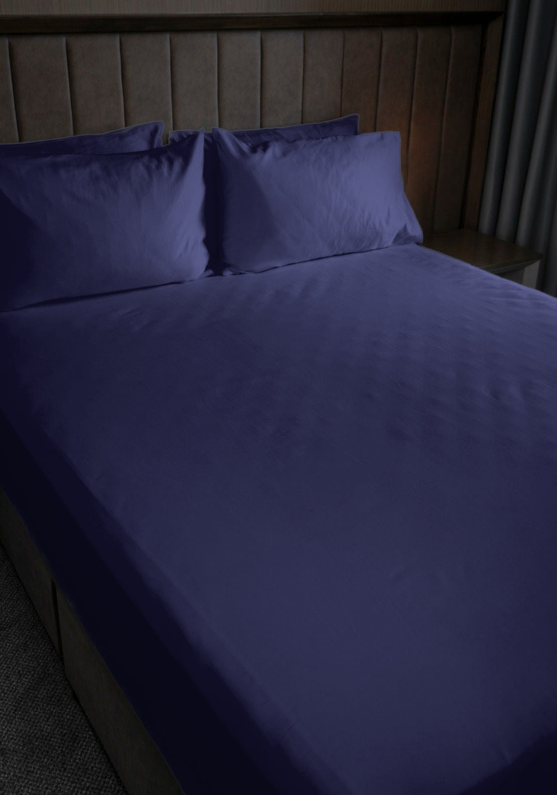 The Home Collection 300 TC Deep Fitted Sheet 35cm - Blue 4 Shaws Department Stores