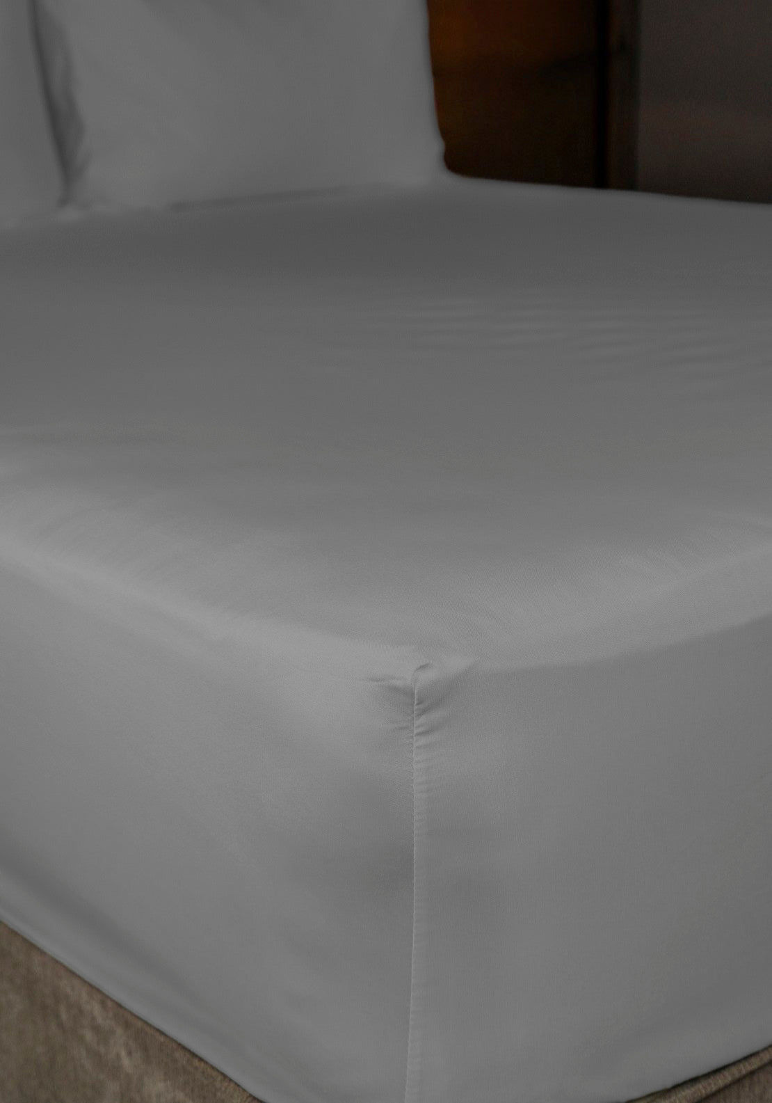 The Home Collection 300 TC Deep Fitted Sheet 35cm - Grey 2 Shaws Department Stores