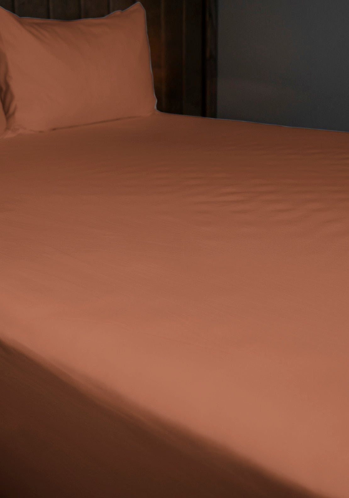 The Home Collection 300 TC Deep Fitted Sheet 35cm - Teracotta 3 Shaws Department Stores