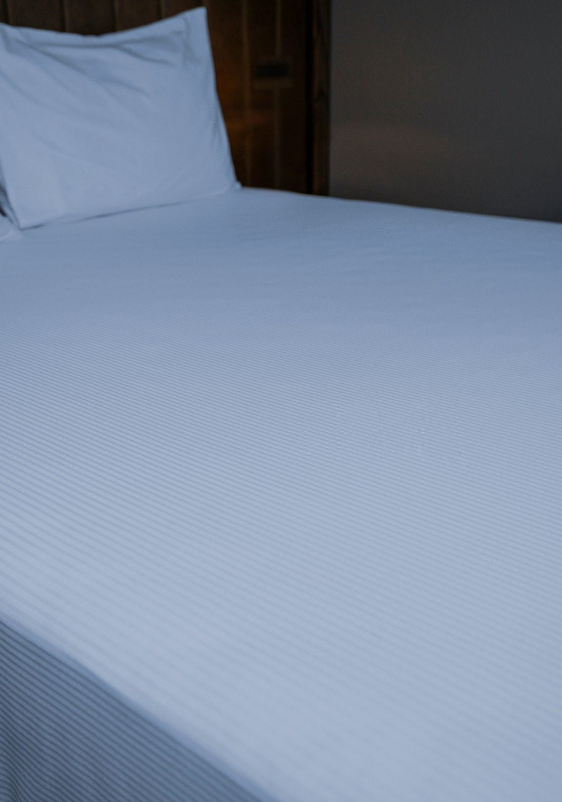 The Home Luxury Collection 300 TC Satin Stripe Fitted Sheet 3 Shaws Department Stores