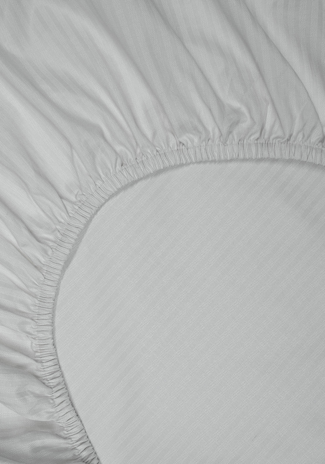 The Home Luxury Collection 300 TC Satin Stripe Fitted Sheet - White 5 Shaws Department Stores