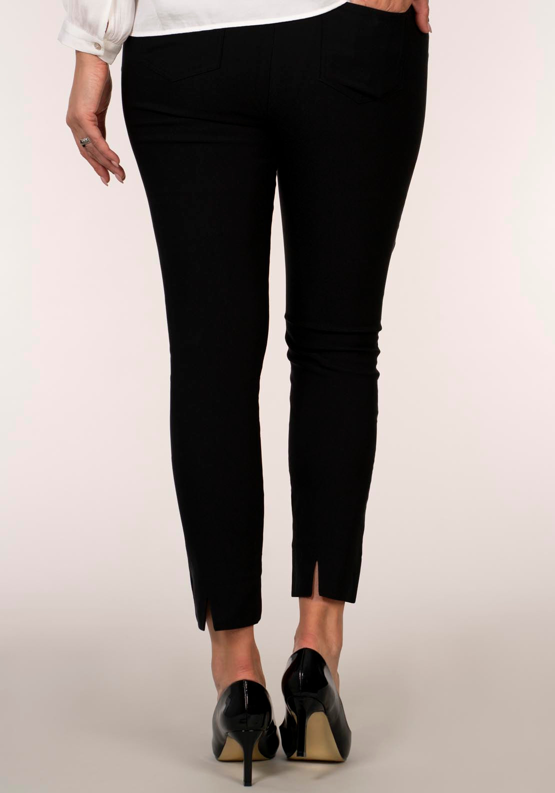 Tea Lane Jacquard Benglaine Pant - Black 2 Shaws Department Stores
