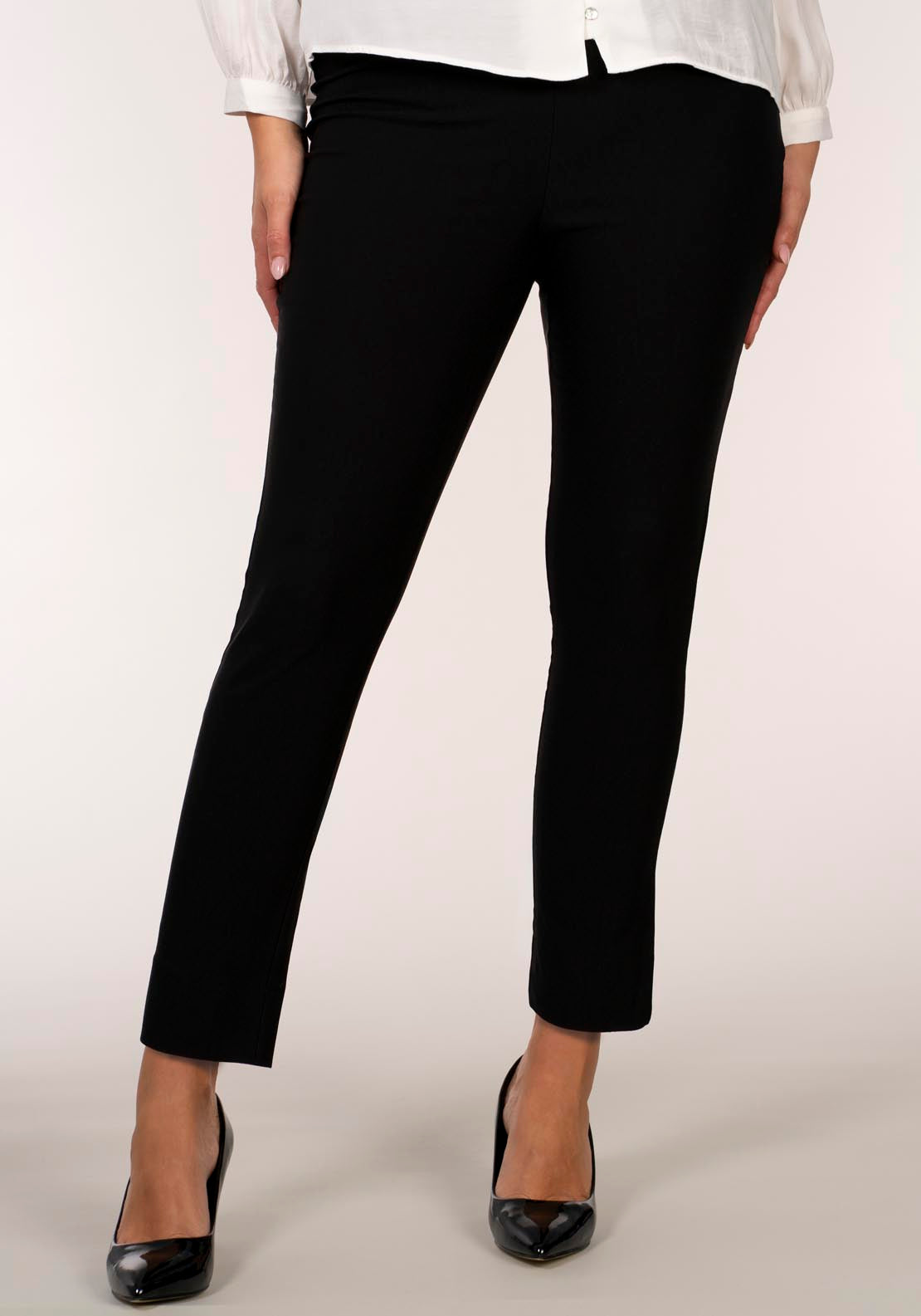 Tea Lane Jacquard Benglaine Pant - Black 1 Shaws Department Stores