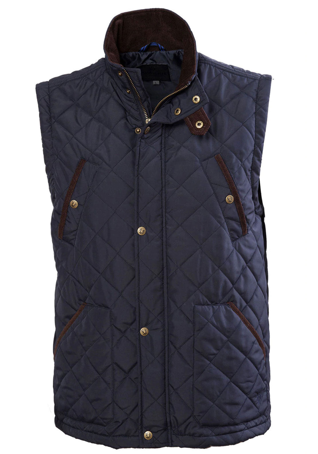 Vedoneire Heritage Quilted Gilet - Blue 2 Shaws Department Stores