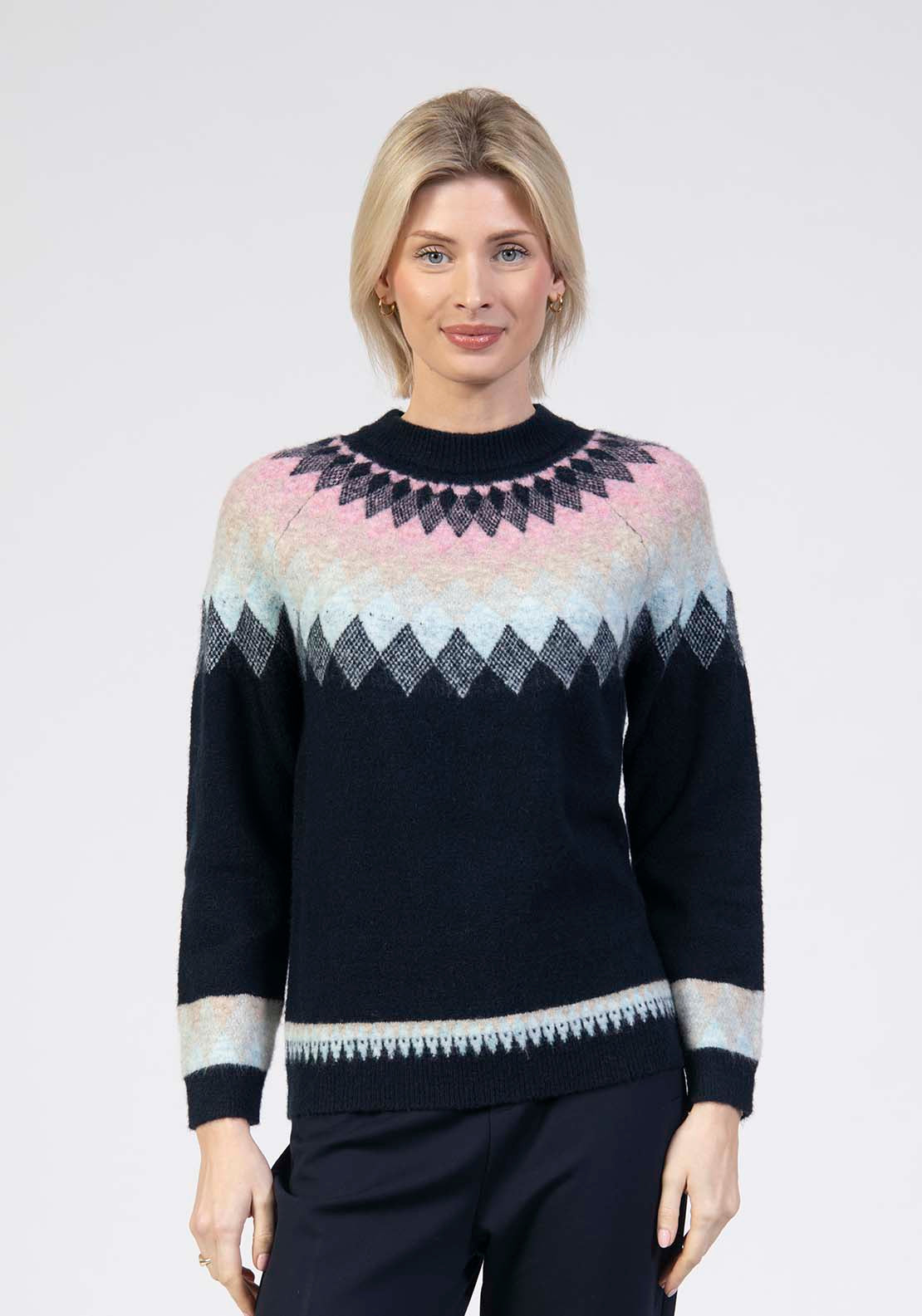 Crew Fairisle Sweater - Blue