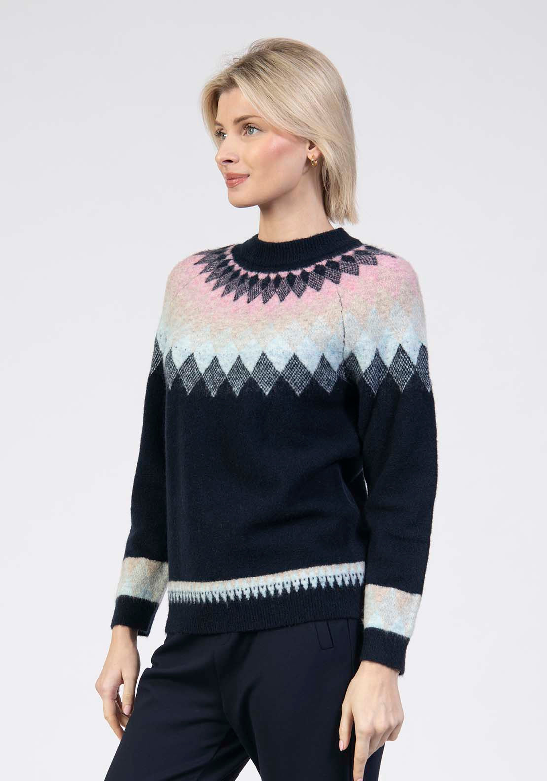 Crew Fairisle Sweater - Blue